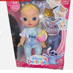 DISNEY DARLINGS Deluxe Interactive 13" STITCH BABY DOLL Blue Eyes Motion New